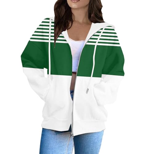 Sweats à capuche femme zippé pull imprimé confortable sweat-shirt polaire à poches