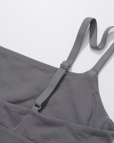 Image of INLYRIC Women's Cotton Bralette - Wireless Unlined Sleep Comfortable Seamless Cami Bra
