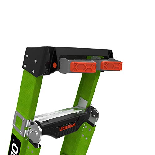 Little Giant Ladders, King Kombo, Professional, 6 Ft. A Frame, 10 Ft. Extension, Single Hinge, Fiberglass, Type 1AA, 375 lbs Weight Rating, (13906-001)