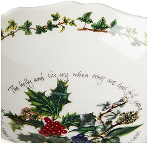 Portmeirion Home & Gifts HV77254-X Scalloped Dish, Ceramic, Multi-Colour, 14.1 x 14.1 x 8.1 cm