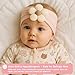 lucdnc 6 Pcs Baby Girls' Headbands Gifts for Newborn Infant Toddler Handmade Soft Comfortable Elasticity Nylon Baby Flower Hairbands Essentials Accessories