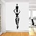 Africaine Femme Fille Vinyle Stickers Muraux Salon Afrique Culture Danse Style Pichet Vase Sticker Décor À La Maison Motif 30x110 cm