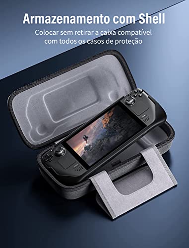 Estojo de transporte compatível com Steam Deck, estojo de transporte rígido protetor, armazenamento