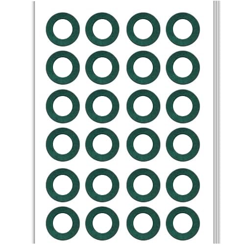 Image of 400PCS 21700 Lithium Battery Insulator Rings, Highland Barley Paper with Adhesive Backing, Hollow Paper Pad Electrical Insulation Ring, Green