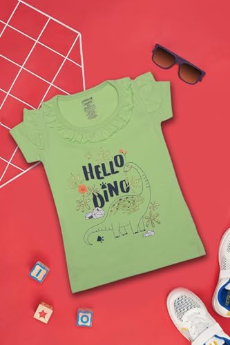 Image of Dollar Champion Cotton Regular Fit T-Shirts for Girls -Actual Color May Vary