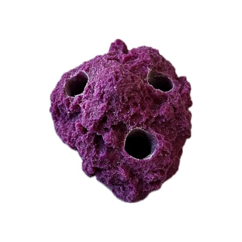 Ocean Aquaria Fragrocks Brand 3 Hole Sandbed Coral Frag Rack/Rock for Live Coral Plug Ons for Reef Aquariums (Coralline Purple)