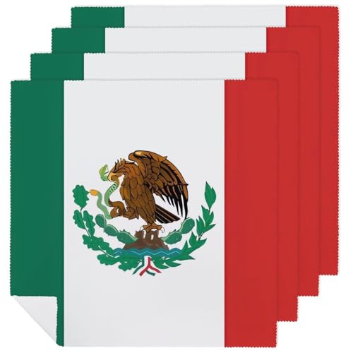 Servilletas de Tela con Diseño de Bandera de México 18.7 x 18.7 in miniatura 1