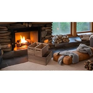 Stackable storage bins for closet bookshelf 3pack decorative wooden storage basket cube with handles for book shelves functional wood box for toys organizer dark black3th dk  urban country home decor