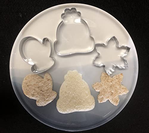New Winter Christmas Cookie Cutter Set-5 Piece-Ugly Sweater, Hat, Mitten, Snowflake, Coffee Mug Cookie Fondant Biscui Cutters For Ugly Vintage Christmas Thanksgiving #TOP4