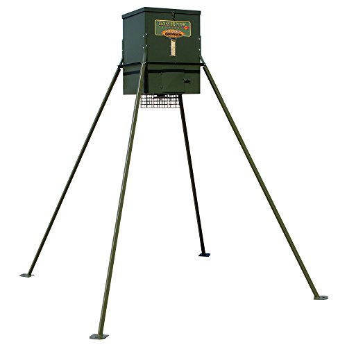Texas Hunter Wildlife & Deer Feeder w/ 8-Foot Heavy-Duty Extension Legs - 300 lb. Corn Capacity - Model TF300L8