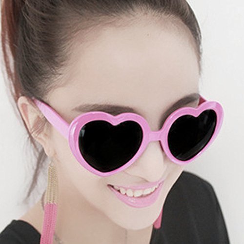 Party Sunglasses Heart Eyewear for Adults 12pcs UV Protection Neon Color2