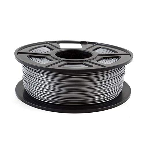 Filament Imprimante 3d,Filament pla Imprimante 3D Filament 1,75 en fibre de carbone Bois ABS Métal Eramics Nylon (Color : PLA Silver)