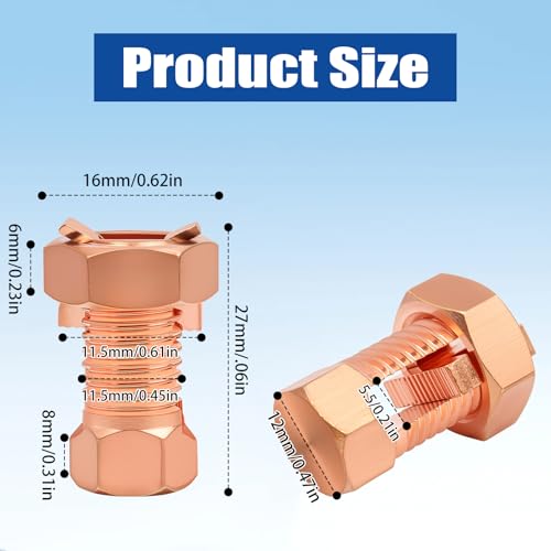electric fence split bolt connectors - high strength brass ground clamp for ground wire amp electric fence installation 20 pack