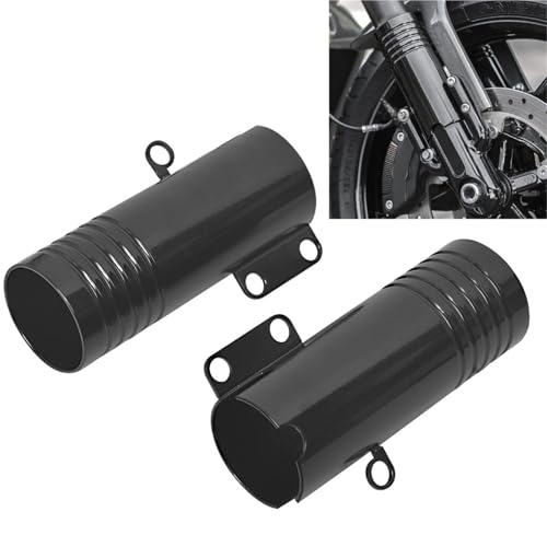 Soufflets d'amortisseur cache-tubes fourche inférieurs noirs Harley V-Rod - 2