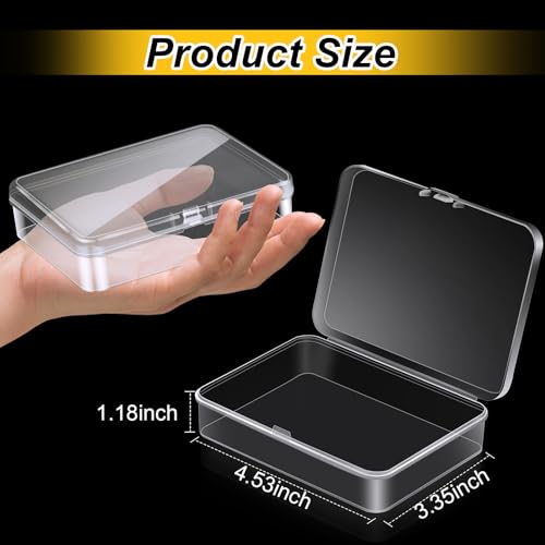 Image of 32 Pcs Plastic Crayon Box Bulk Clear Crayons Holder with Lid Crayon Organizer Case Crayon Storage Containers for Students School Office Supplies (32)