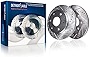 Detroit Axle - Front Drilled & Slotted Brake Rotors Replacement for Cadillac Escalade XTS Chevy GMC Silverado Sierra Suburban1500 Yukon Tahoe