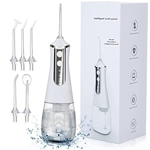 Water Flosser voor tanden Draadloos 350 ml Spray Water Floss USB Hoge waterdruk Efficiënte reiniging voor slechte adembeugels tandbederf, wit