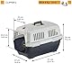 Ferplast Katzentransportbox Clipper 2, Hundetransportbox, IATA-zugelassene Reisebox, Haustiertransportbox für kleine Hunde und Katzen bis 8 kg