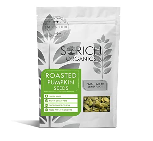 Image of Sorich Organics Roasted Pumpkin Seeds 400g | Roasted Pumpkin Seeds for Eating | Pumpkin Seeds Roasted 400gm | Healthy Snacks | Diet Food | Immunity Booster | Fiber Rich Superfood
