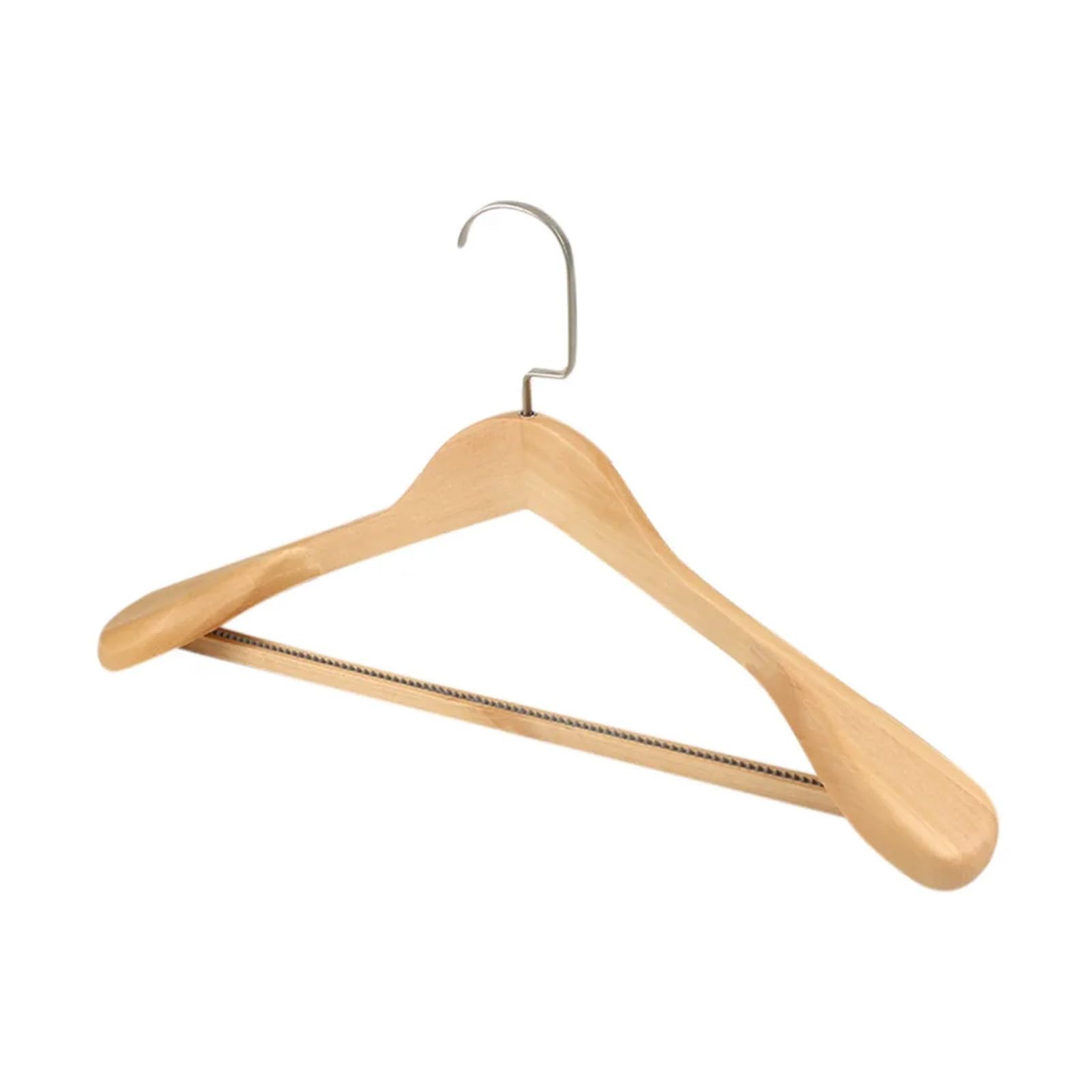 Kleiderbügel aus Holz 5 Stück breite Kleiderbügel aus Holz – Massivholz for Anzüge, Hotels, Schränke, rutschfeste, Nahtlose Wäscheständer(Color 4)