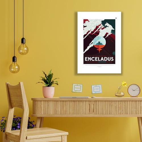 Enceladus Poster tourisme spatial NASA Spiffing Prints Extra Large - 2