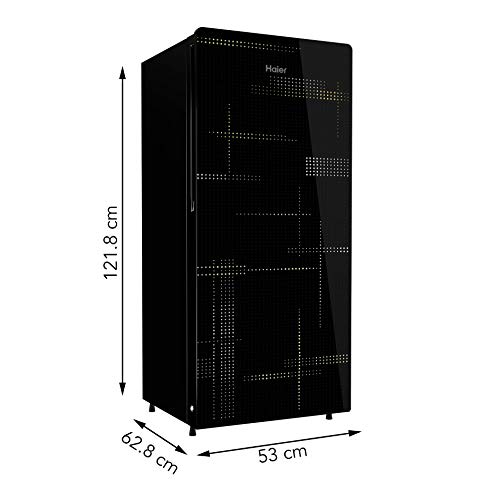 Image of Haier 195 L 4 Star Direct Cool Single Door Refrigerator Appliance (HRD-1954CAG-E, Black)