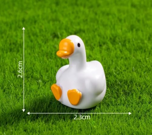 Image of VRB Dec 1 Set Miniature Showpiece Set for Home Decor,Car Dashboard,Valentine,Living Room,Gifts Figurines,Cake Decoration Items,Figurines for Home Decor. ((6 Pcs Lazy Duck))