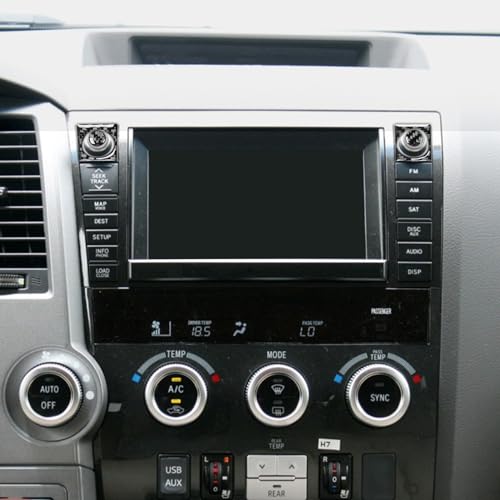 Car Interior Accessories Volume Control Switch Sticker Carbon Fiber Trim Sticker Compatible with Toyota Tundra 2007 2008 2009 2010 2011 2012 2013