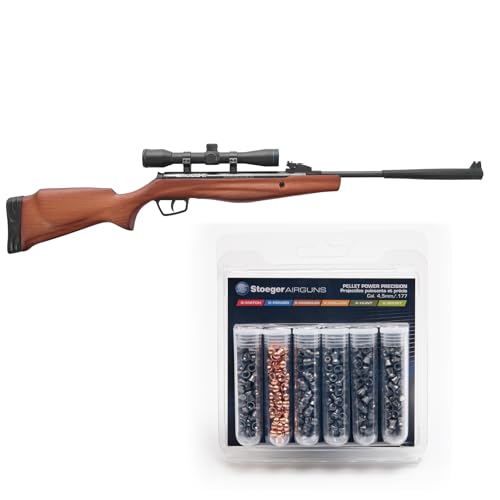Stoeger S3000-C Compact Airgun Combo - .177 Caliber - Hardwood with X-Family Pellet Sampler Pack