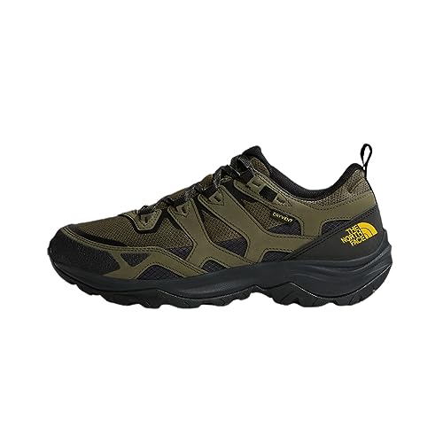 THE NORTH FACE Men's Hedgehog 3 Waterproof Hiking Boot | Ripstop Leather Upper, Rubber Outsole, New Taupe Green/TNF Black, 10