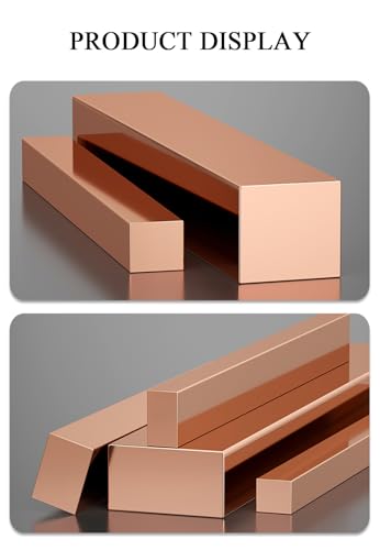 TIHONORI Copper Flat Bar, 5-20Mm Thick 100Mm Length Copper Bus Bar 99.9% Copper Metal, Copper Flat Bar Stock for DIY Craft, Industrial Building,5mm*10mm*100mm - Image 5