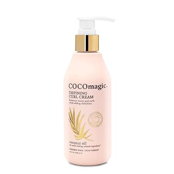 Cocomagic Defining Curl Cream | Extra Frizz Control | Protects Against Split Ends and Breakage | Paraben Free (8 oz)