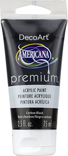 Premium Acrylics Carbon Black Artist Paint, Acrylic, 3.8 x 3.8 x 13.7 cm