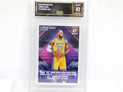 2018-19 Donruss Optic Express Lane #4 LeBron James Los Angeles Lakers GMA 10 Serial Number May Vary