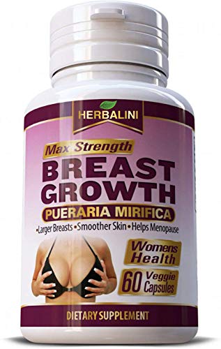 Max Strength Pueraria Mirifica 5000mg - Breast Growth, Bust Enlargement, Firm Body, Breast Enhancement Pills - Body Augmentation, Vaginal Health, Menopause Relief, Skin and Hair Health (30 servings)