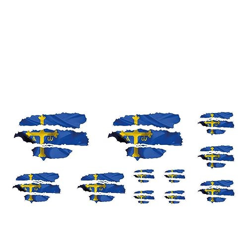 Pegatina vinilo impreso asturias 11 unidades tamaño y unidades en segunda imagen