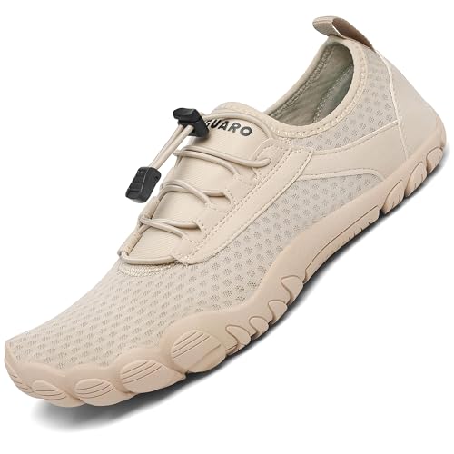 SAGUARO Hombre Zapatos de Agua Escarpines de Mujer Verano Secado Rápido Surf Calzado Natacion Caqui Gr.42