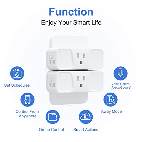 Image of Smart Plug 1 Pack Milfra 2.4GHz WiFi Smart Plug Smart Home Wi-Fi Outlet Compatible with Alexa Google Assistant