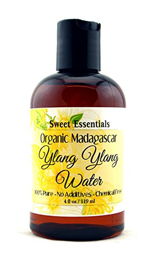 Organic Ylang Ylang Water | 4oz | Imported From Madagascar | Premium Face Toner | Chemical Free | Gentle | Calming | 100% Natural | Perfect for Reviving, Hydrating and Rejuvenating Your Face and Neck