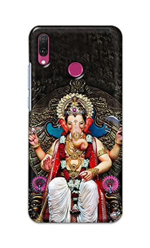Image of PRINTFIDAA Lord Ganesh Bappa Moriya Printed Designer Hard Back Case Cover for Huawei Y9 (2019), JKM-LX1, JKM-LX2, JKM-LX3, JKM-AL00 /JKM-TL00 -(TI) MVN1010
