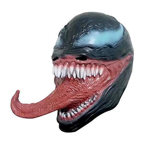 xuanhuoVenom mask Hood Venom Deadly Guardian mask cos Horror mask Props Scary Hood Latex