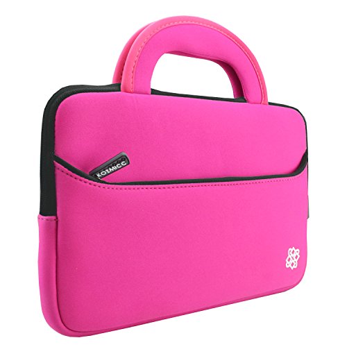7-8 inch Tablet Sleeve, KOZMICC 7-8 inch Tablet Ultra-Portable Neoprene Carrying Sleeve Case Bag with Handle & Accessory Pocket for Apple iPad mini, Amazon Fire HD, Samsung, Nabi, Kids Tablet