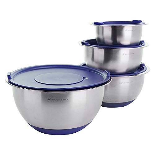 Wolfgang Puck 8-piece Non-Skid Stainless Steel Mixing Bowl Set