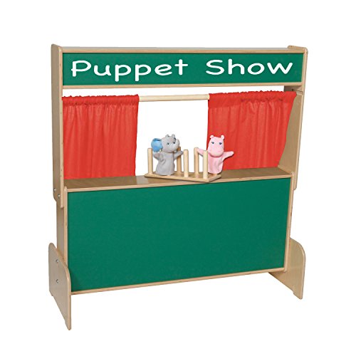 Wood Designs Kids Play Furniture WD21650 Deluxe Puppet Theater with Chalkboard