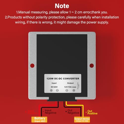 Areyourshop 8-40V to 12V Amp DC Voltage Stabilizer 120W Car Power Supply Regulator Waterproof,Converter DC,Boost Buck Converter4
