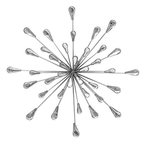 Starburst Wall Art Silver 13" Diameter