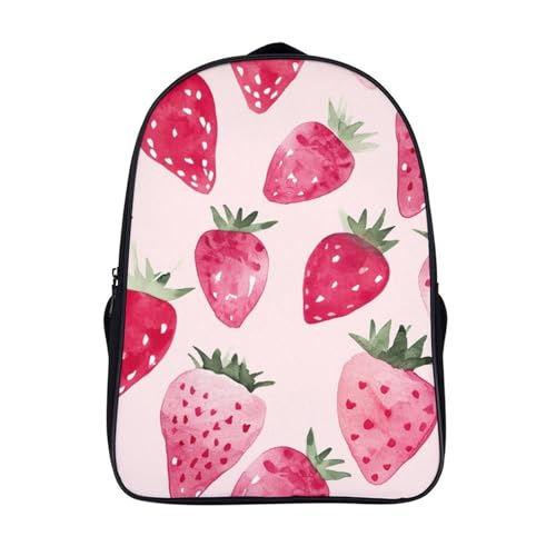 Mochila escolar linda infantil de fresa 3D para niños de preescolar