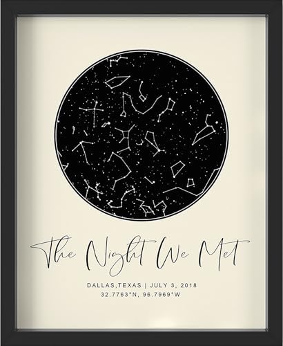 Personalized Star Map With Specific Dates & Place - Custom Conste...