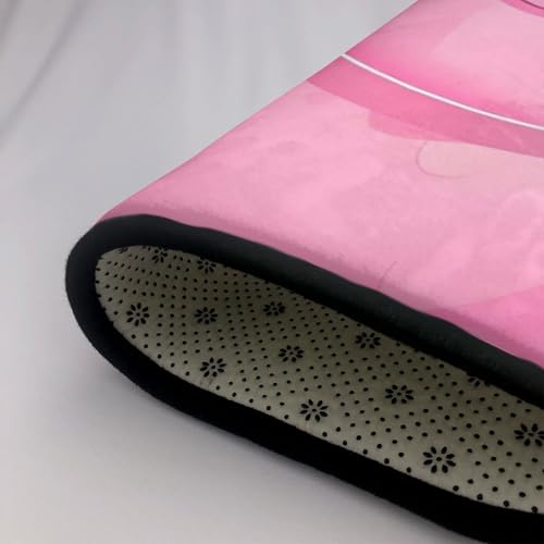 Tapis antidérapant rose lavable en machine pour éliminer les risques de glissade