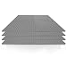 Building Bricks - 10" x 10" Gray Baseplate (4 Pack) Compatible with all Major Brands